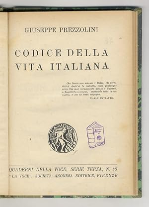 Codice della vita italiana.