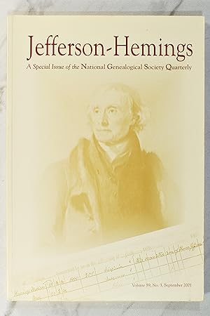 Seller image for JEFFERSON-HEMINGS: A Special Issue of the National Genealogical Society Quarterly, Volume 89, No. 3, September 2001 for sale by Lost Time Books