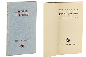 Imagen del vendedor de Mystiker-Miniaturen. hrsg. u. eingel. von Alois Dempf. a la venta por Antiquariat Lehmann-Dronke