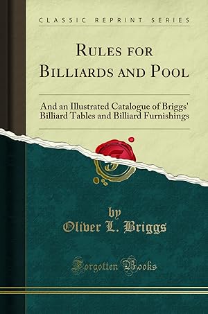 Image du vendeur pour Rules for Billiards and Pool (Classic Reprint) mis en vente par Forgotten Books