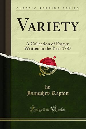Immagine del venditore per Variety: A Collection of Essays; Written in the Year 1787 (Classic Reprint) venduto da Forgotten Books