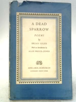 Seller image for A Dead Sparrow Poems for sale by World of Rare Books