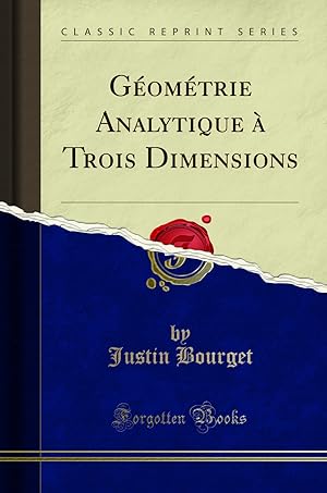 Immagine del venditore per G om trie Analytique  Trois Dimensions (Classic Reprint) venduto da Forgotten Books