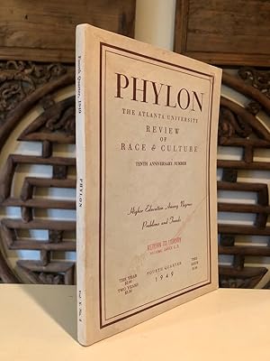 Bild des Verkufers fr Phylon The Atlanta University Review of Race and Culture Fourth Quarter 1949 Volume X Number 4 zum Verkauf von Long Brothers Fine & Rare Books, ABAA