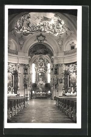 Ansichtskarte Bettbrunn, Inneres der Wallfahrtskirche St. Salvator