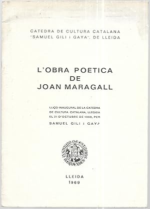 L'obra poètica de Joan Maragall