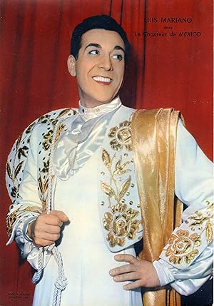 "Luis MARIANO (Le Chanteur de Mexico)" Photo originale (Photo ALBANE / DRAEGER Imp. 1951)