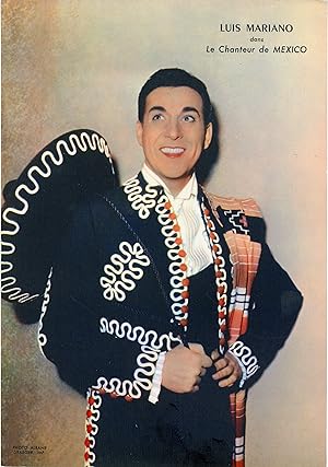 "Luis MARIANO (Le Chanteur de Mexico)" Photo originale (Photo ALBANE / DRAEGER Imp. 1951)