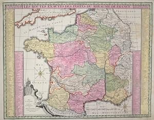 Seller image for Les Routes exactes des Postes du Royaume de France. for sale by Antique Sommer& Sapunaru KG