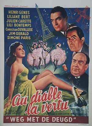 "AU DIABLE LA VERTU" Réalisé par Jean LAVIRON en 1952 d'après la pièce de Jean GUITTON "ELLE ATTE...