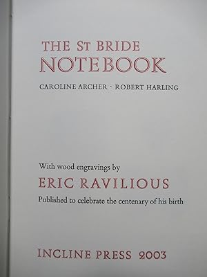 Imagen del vendedor de THE ST BRIDE NOTEBOOK a la venta por First Folio    A.B.A.A.