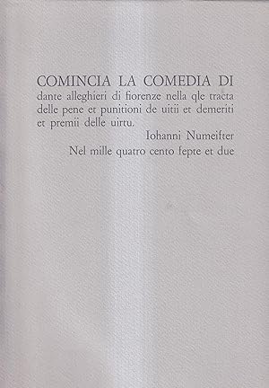 Comincia la Comedia di Dante Alleghieri.