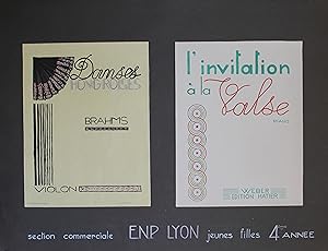 "DANSES HONGROISES (BRAHMS) par R. VILLOT / L'INVITATION à la VALSE par Simone MITTON" Maquette o...