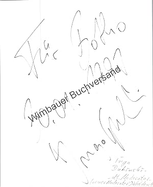 Bild des Verkufers fr Original Autogramm Ingo Dubinski /// Autograph signiert signed signee zum Verkauf von Antiquariat im Kaiserviertel | Wimbauer Buchversand