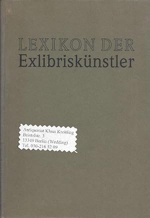 Immagine del venditore per Lexikon der Exlibrisknstler venduto da Klaus Kreitling