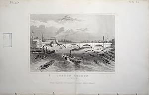 Seller image for London Bridge with river traffic. for sale by theoldmapman