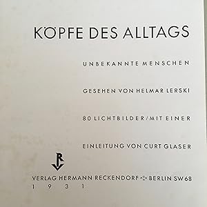 Seller image for Kpfe des Alltags Unbekannte Menschen gesehen von Helmar Lerski for sale by Antiquariaat Paul Nederpel