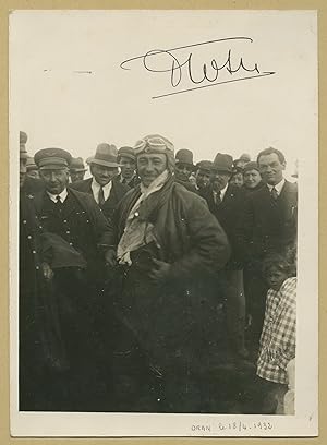 Seller image for Dieudonn Costes (1892-1973) - Rare photo signe - 1932 for sale by PhP Autographs