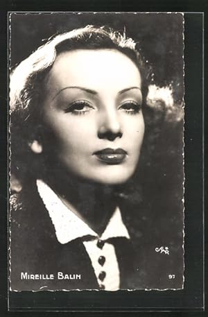 Seller image for Ansichtskarte Schauspielerin Mireille Balin mit verfhrerischem Blick for sale by Bartko-Reher