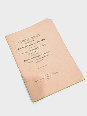 Rinconete y Cortadillo. Novela ejemplar de. Reimprimela la Real Academia Sevillana de Buenas Letr...