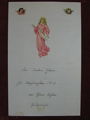 Selbstgefertigter Weihnachtsbrief an die Eltern zu Weihnachten 1913.