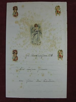 Selbstgefertigter Weihnachtsbrief an die Eltern von ihren drei Kindern. Zu Weihnachten 1916.