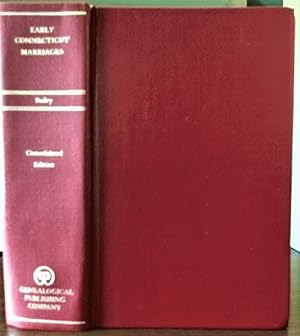 Imagen del vendedor de Early Connecticut Marriages as Found on Ancient Church Records Before 1800 a la venta por Alplaus Books