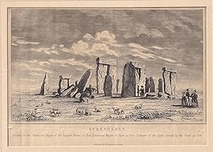 Stonehenge. Number of the Stones 129, Height of the Largest Stones 20 Feet, Estimated Weight of E...