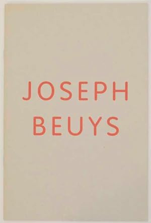 Imagen del vendedor de Jopseh Beuys: Actions, Vitrines a la venta por Jeff Hirsch Books, ABAA