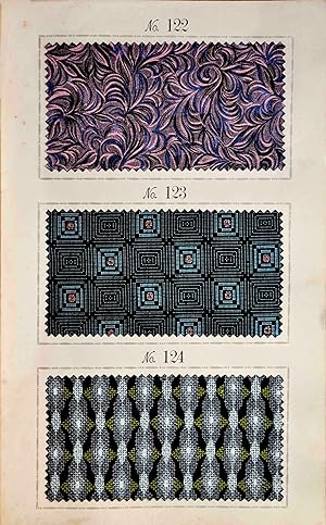 "Iwa no Tamotsu". [A manual with 110 stylish textile samples]. No date, ca 1930.