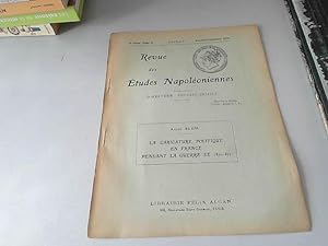 Image du vendeur pour Revue des etudes Napoloniennes 8e anne - Tome II (EXTRAIT) nov-dc 1919 mis en vente par JLG_livres anciens et modernes