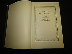 Immagine del venditore per Lirici del Cinquecento. Nuova edizione a cura di Guido Davico Bonino. UTET. 1968 venduto da Amarcord libri