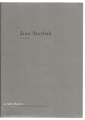 Image du vendeur pour Jana Sterbak : Declaration mis en vente par The land of Nod - art & books