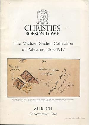 Seller image for (22 Nov) Michael Sacher collection of Palestine 1362-1917. for sale by Pennymead Books PBFA