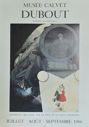 AVIGNON 1984" Affiche originale entoilée / Offset par DUBOUT / MOURLOT (1984)