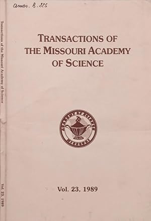 Bild des Verkufers fr Transactions of the Missouri Academy of Science Vol.23 1989 zum Verkauf von Biblioteca di Babele