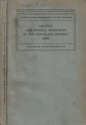 Imagen del vendedor de Geology and mineral resources of the Cleveland district Ohio a la venta por Biblioteca di Babele