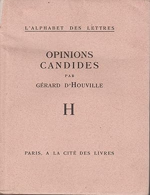 Imagen del vendedor de OPINIONS CANDIDES a la venta por Librairie l'Aspidistra