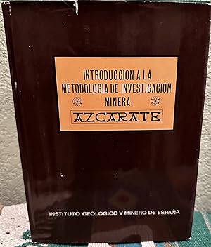 Seller image for Introduccion a La Methologia De Investigacion Minera Spanish Language for sale by Crossroads Books