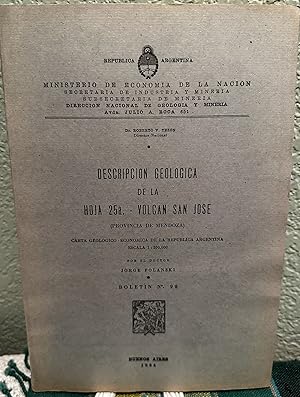 Imagen del vendedor de Descripcion Geologica De La Hoja 25a, Volcan San Jose Provincia De Mendoza a la venta por Crossroads Books