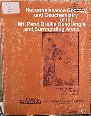 Seller image for Reconnaissance geology and geochemistry of the Mt. Pend Oreille quadrangle and surrounding areas for sale by Crossroads Books