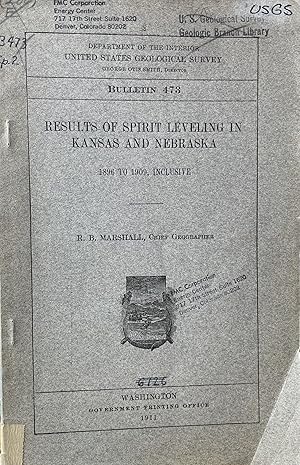 Seller image for Results of spirit leveling in Kansas and Nebraska, 1896 to 1909, inclusive for sale by Crossroads Books
