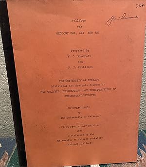 Seller image for Divisional and Graduate Courses in the Analysis, Description, and Interpretation of Sedimentary Deposits for sale by Crossroads Books