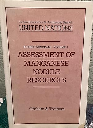 Image du vendeur pour Assessment of Manganese Nodule Resources mis en vente par Crossroads Books