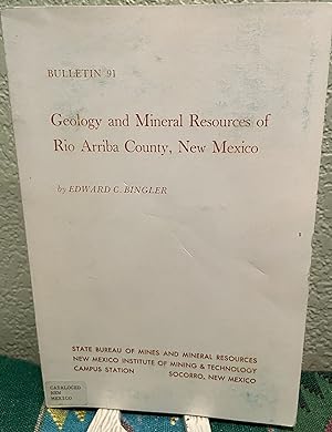 Imagen del vendedor de Geology and mineral resources of Rio Arriba County, New Mexico a la venta por Crossroads Books