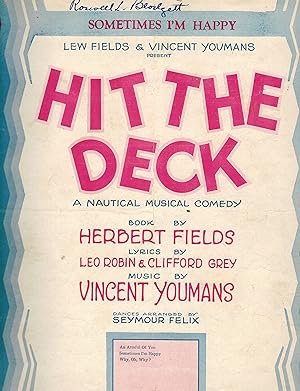 Image du vendeur pour SOMETIMES I'M HAPPY (from "Hit the Deck") mis en vente par Jim Hodgson Books