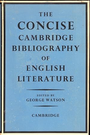 The Concise Cambridge Bibliography of English Literature