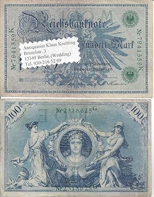 Reichsbanknote Ein Hundert Mark