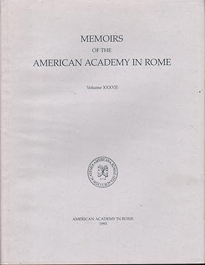 MEMOIRS OFTHE AMERICAN ACADEMY IN ROME VOLUME XXXVII (VOLUME 37) COSA III THE BUILDINGS AT THE FORUM