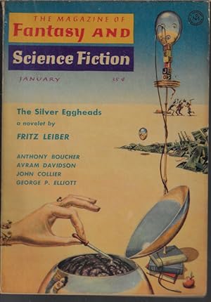 Imagen del vendedor de The Magazine of FANTASY AND SCIENCE FICTION (F&SF): January, Jan. 1959 ("The Silver Eggheads") a la venta por Books from the Crypt